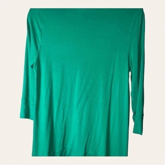 Women’s ZENERGY BY‎ CHICO’S KELLY GREEN TOP SIZE MEDIUM - Picture 7 of 8